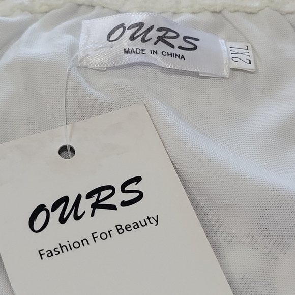 NWT 2XL Cream Over the Shoulder Lace Midi Dress - Picture 4 of 4